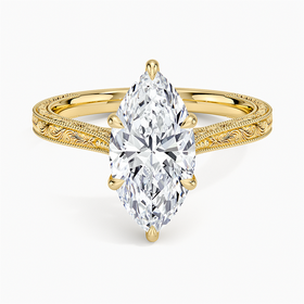14K Yellow Gold Elsie Engraved Ring