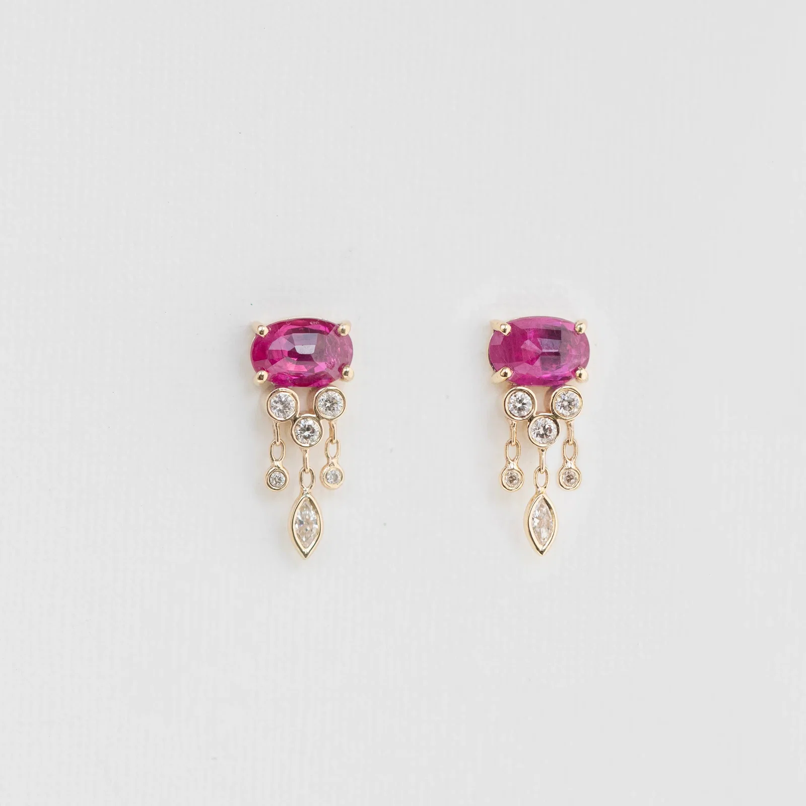 Image of Jellyfish Ruby & Diamonds Earring