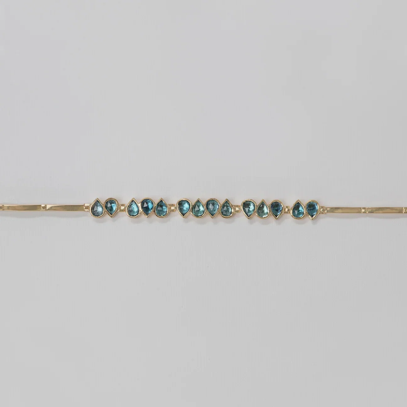 Image of MULTI TOURMALINE Teardrop ARTICULATED BRACELET