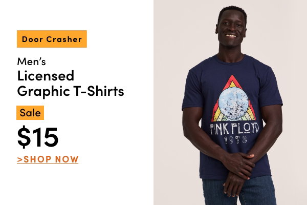 Door Crasher Men's Licensed Graphic T-Shirts Sale $15