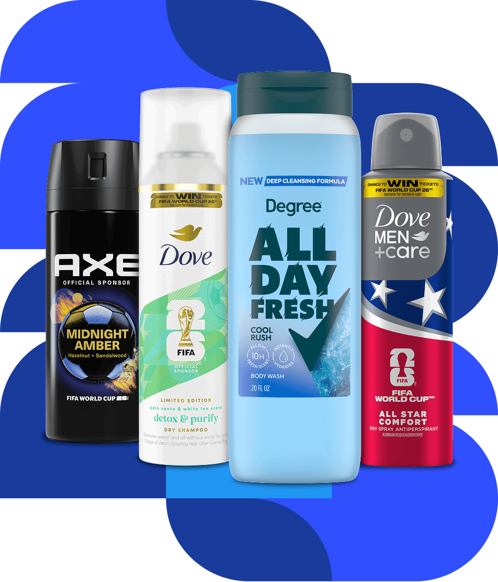 AXE | Dove | Degree | Dove MEN+CARE