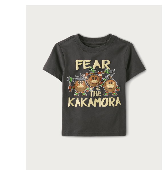 Baby And Toddler Boys Moana™ Kakamora Graphic Tee - gray