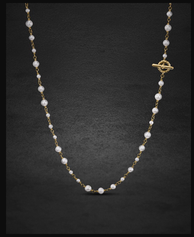 Pearl Classics Toggle Chain Necklace18K Yellow Gold, 4.5mm