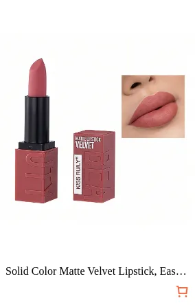 Solid Color Matte Velvet Lipstick...