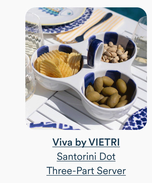 Viva by Vietri Santorini Dot Three-Part Server