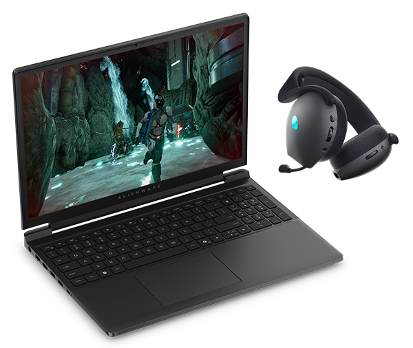 Alienware 15 Laptop and Headset