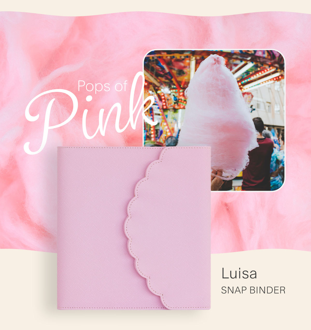 Pops of Pink - Luisa Snap Binder.