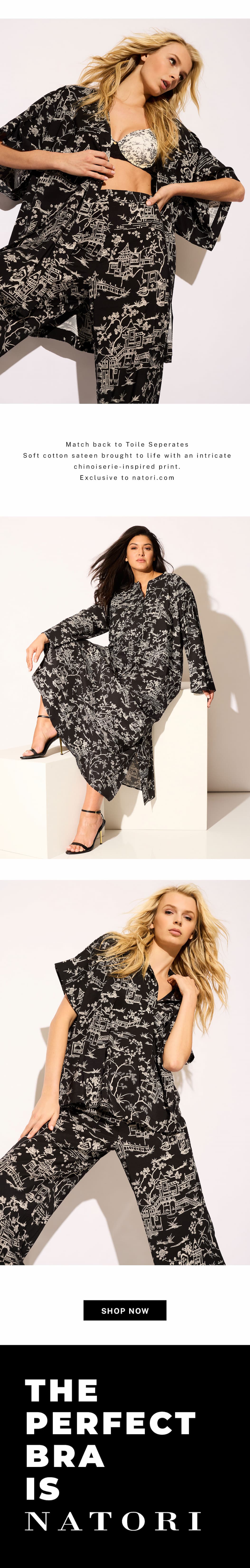 Discover Bliss Perfection in the new Toile print.