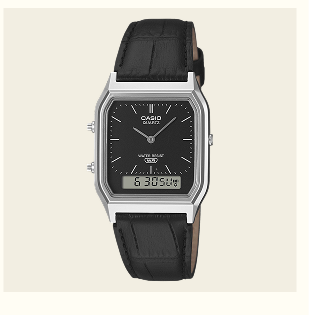 CASIO AQ-230 Leather Strap Watch