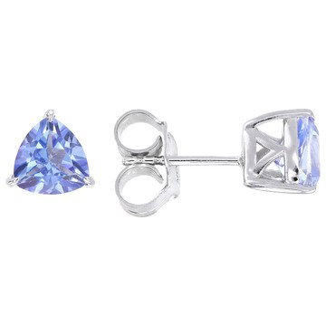 Butterfly Blue Topaz Rhodium Over Sterling Silver Stud Earrings 2.70ctw
