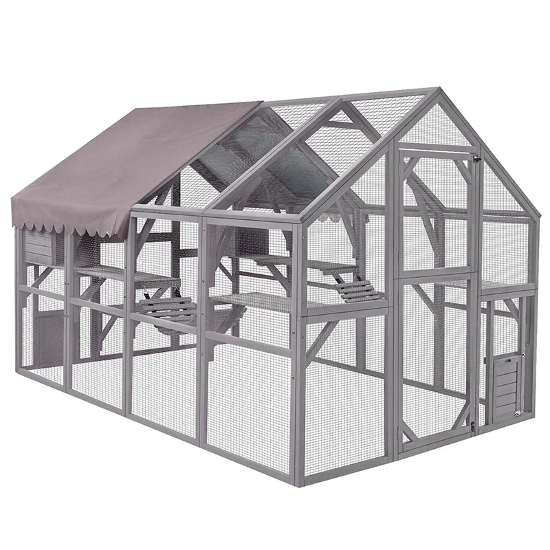 Aivituvin Walk-in Cat Enclosure AIR52, Outdoor Cat Run