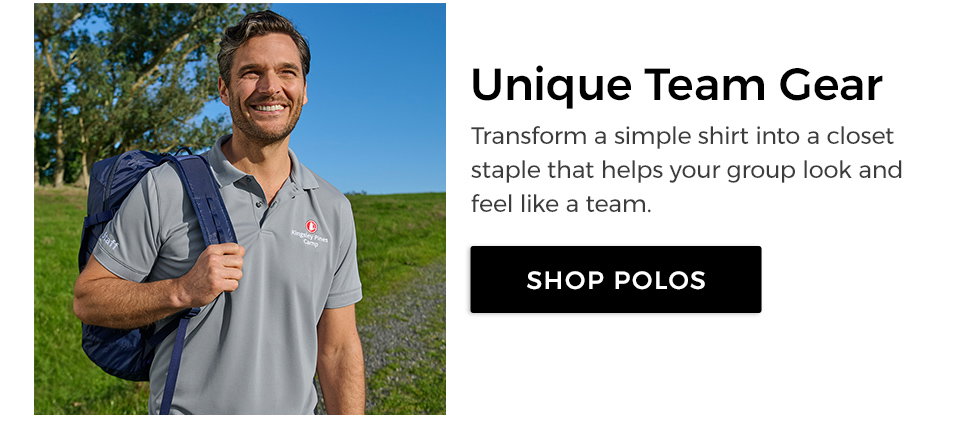 Unique team gear. Transform a simple shirt into a closet staple that helps your group look and feel like a team.