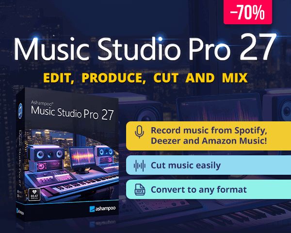 Ashampoo® Music Studio Pro 27 | Edit, produce, cut and mix