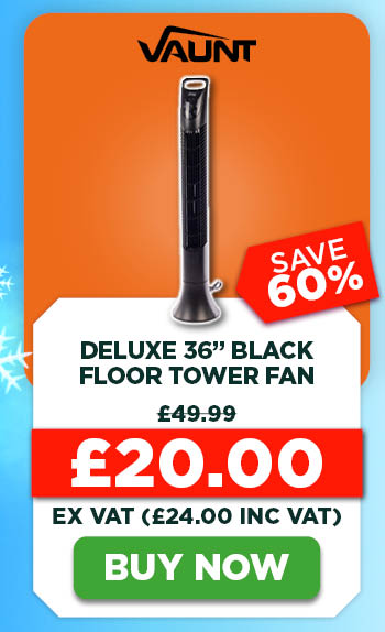 Vaunt Home Deluxe 36" Black Floor Tower Fan
