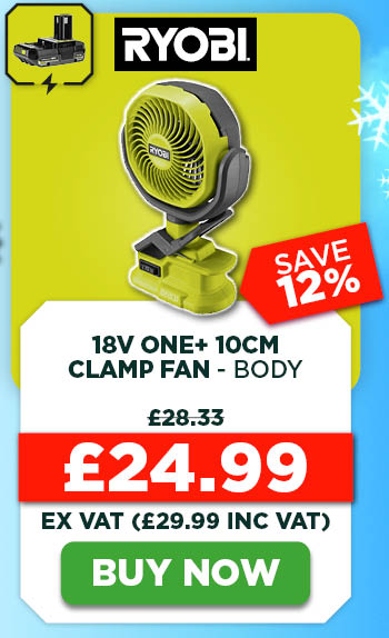 Ryobi RCF18-0 18V ONE+ 10cm Clamp Fan - Body