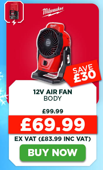 Milwaukee M12 AF-0 12V Air Fan - Body