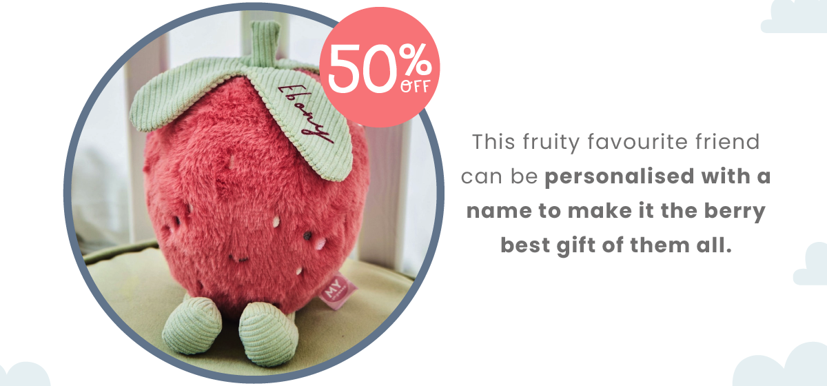 Personalised Strawberry Plush Toy