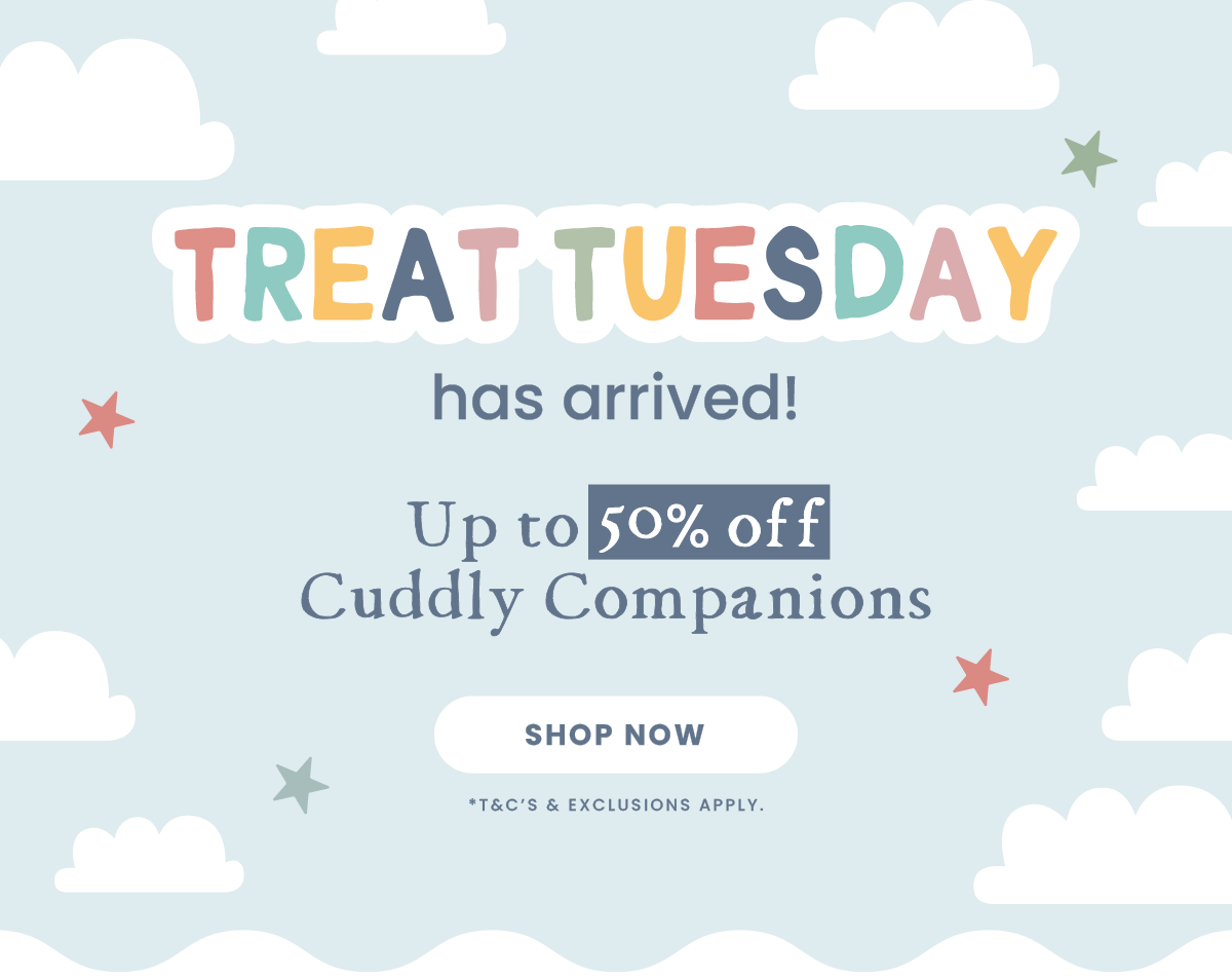 Treat Tuesday: Up to 50% off soft toys