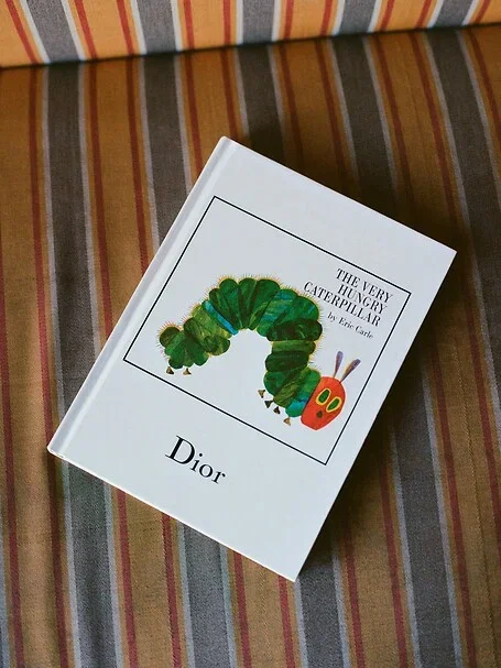Notebook, White Cover with Multicolor Book Cover Motif