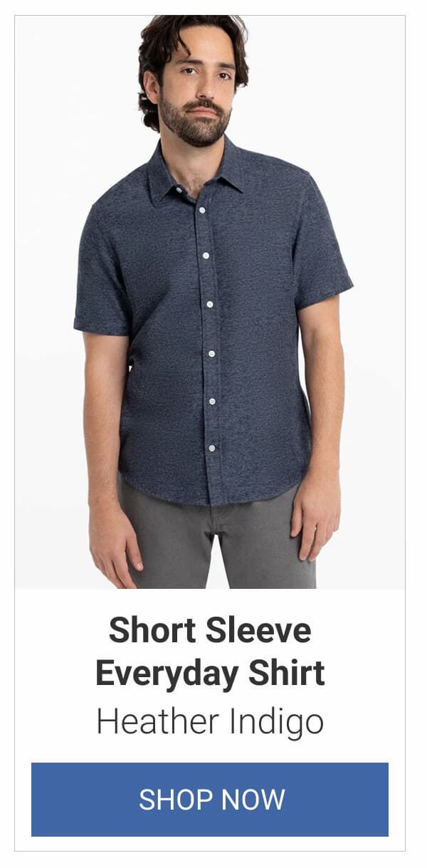 Heather Indigo Short Sleeve Everyday Shirt