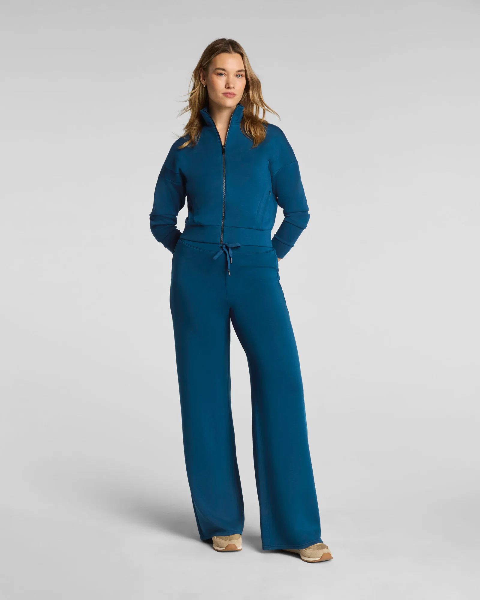 Image of Spanx Women's SPANX AirEssentials Wide Leg Pants in Deep Cove