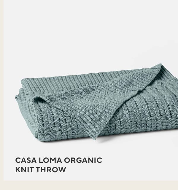 Casa Loma Organic Knit Throw