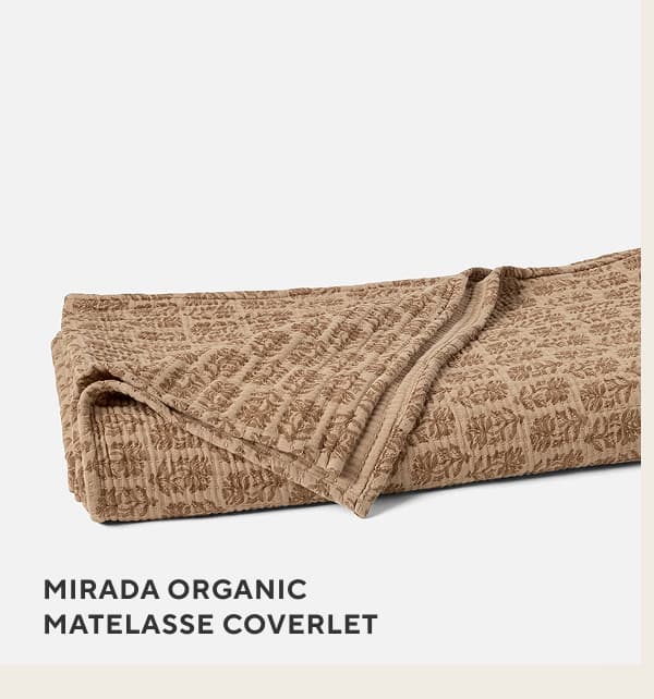Mirada Organic Matelasse Coverlet