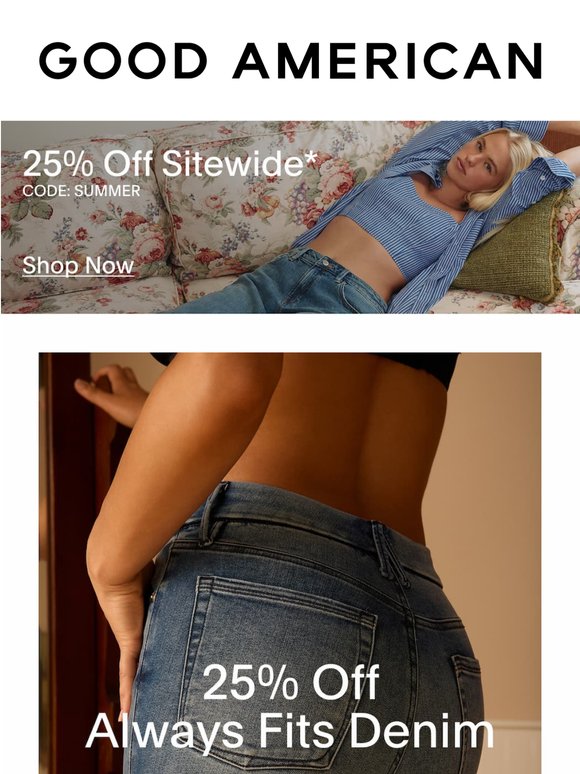 Always Fits Denim is now 25% off