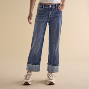 Natural Reflections Cedar Sky Cuffed Jeans - Dark Wash