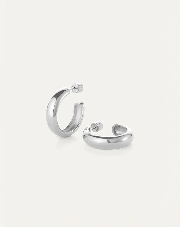 Staple Hoops Silver