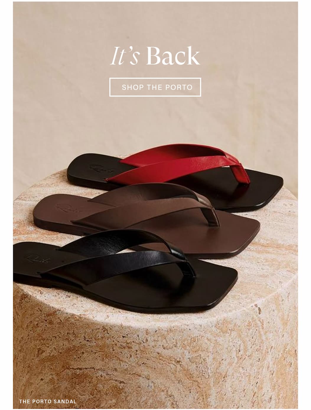 Back In Stock | Shop The Porto Sandal