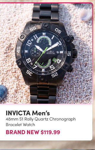 INV-26101 Invicta | Men's 48mm S1 Rally Quartz Chronograph Bracelet Watch – Brand New $119.99