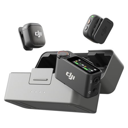 DJI Mic 3 2-Person Advanced Mini 2.4GHz Wireless Microphone System with Charging Case