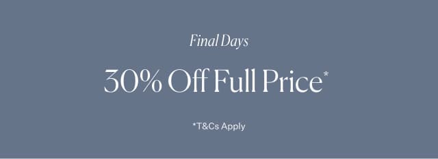 30% Off Full Price