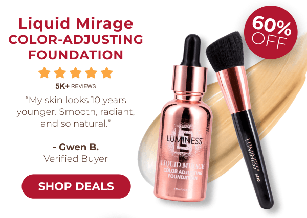 LIQUID MIRAGE COLOR ADJUSTING FOUNDATION: With SPF primer protection and skin loving ingredients.