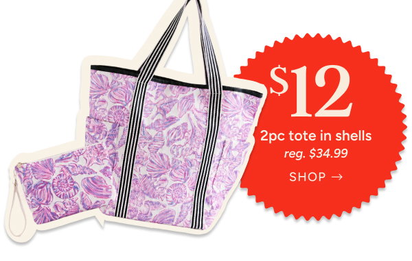 $12 2pc Tote in Shells