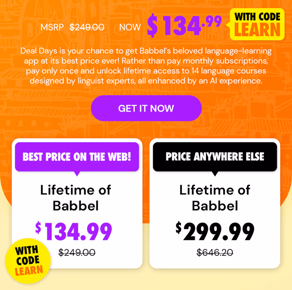 Babbel Language Learning: Lifetime Subscription (All Languages)