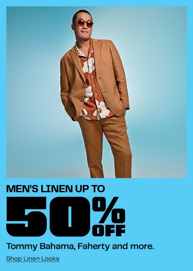 Men’s Linen Up to 50% Off