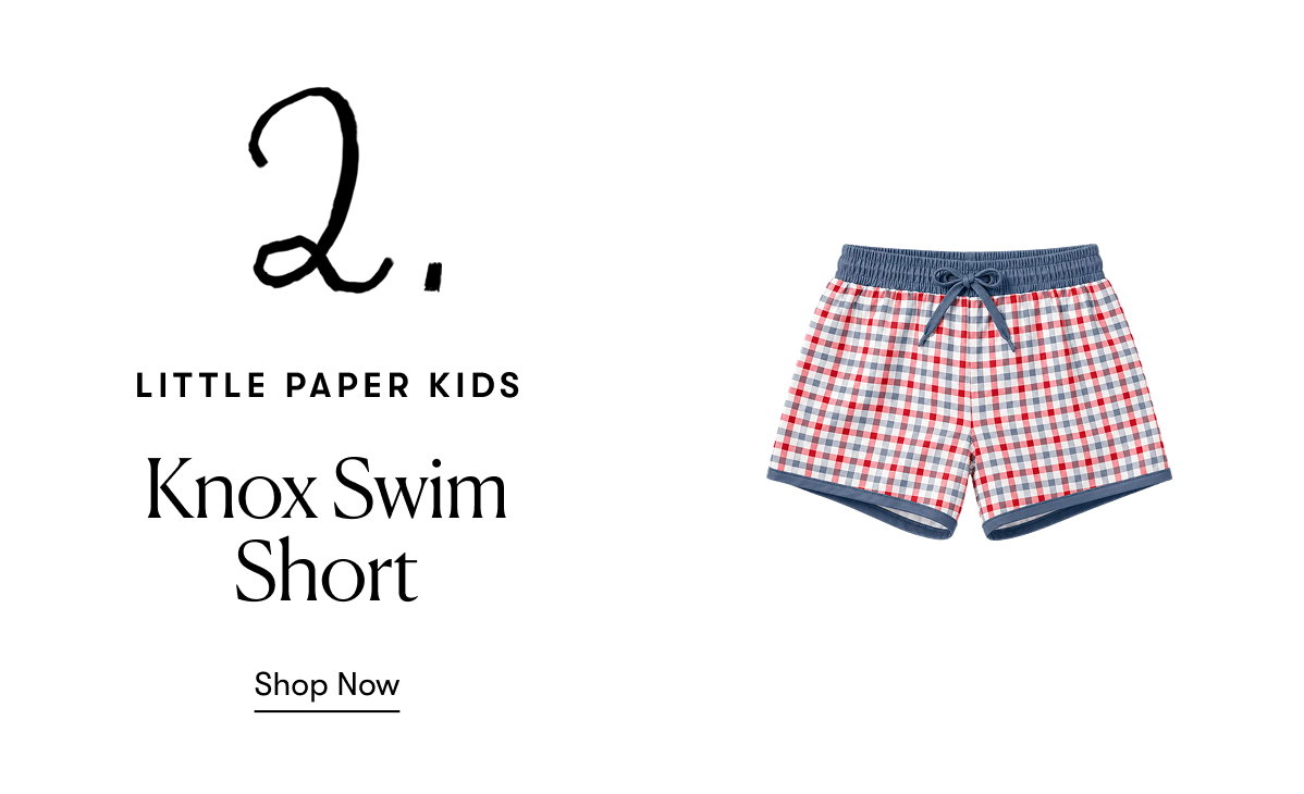 Little Paper Kids: Knox Swim Short