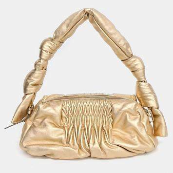 Gold Leather  Matrasé shoulde