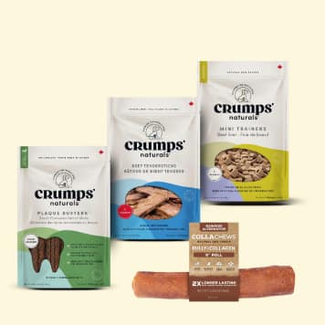 Crumps naturals and collachews dog treats