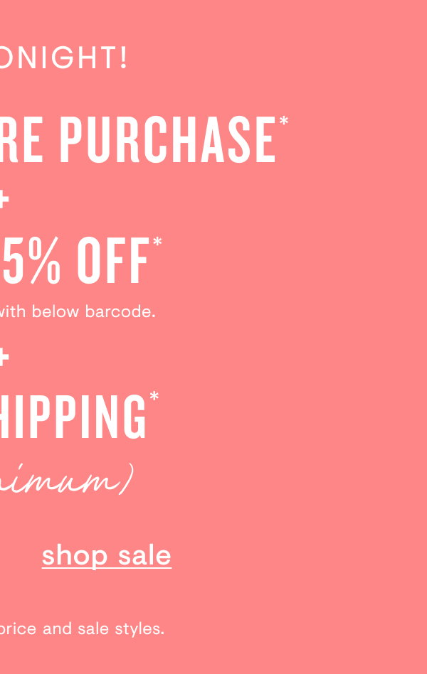 Shop sale
