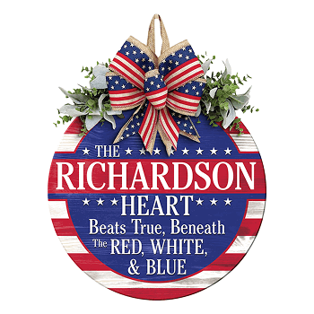 The Personalized Family All-American Welcome Sign