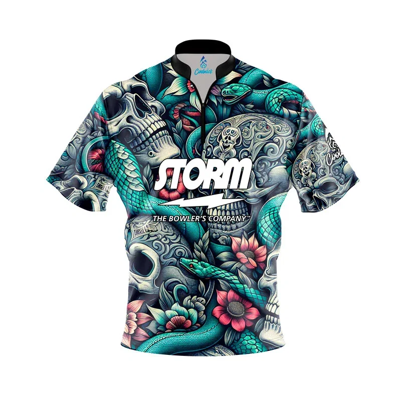 Image of Storm Starstrike Quick Ship CoolWick Sash Zip Bowling Jersey - Large