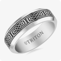 Triton Men's Tungsten Wedding Ring with Celtic Design (7mm)