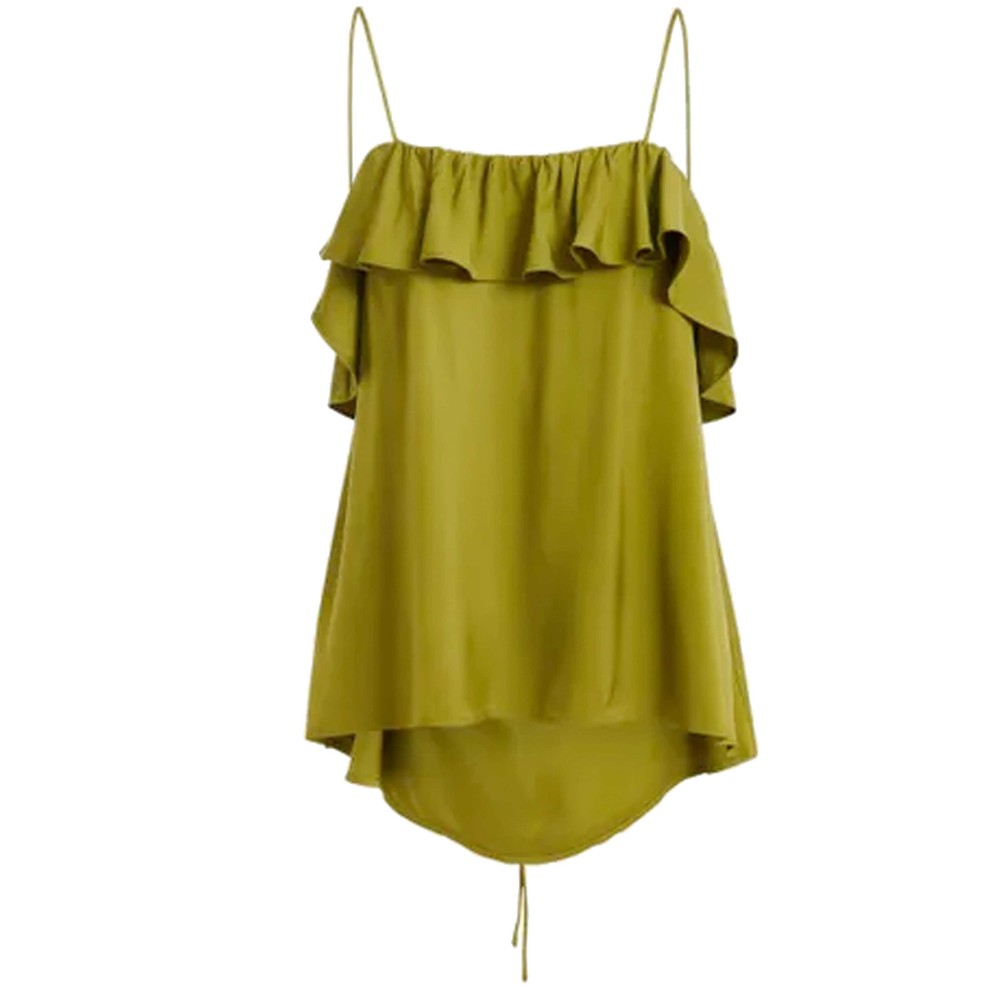 Image of Janielle Ruffle Camisole - Avocado