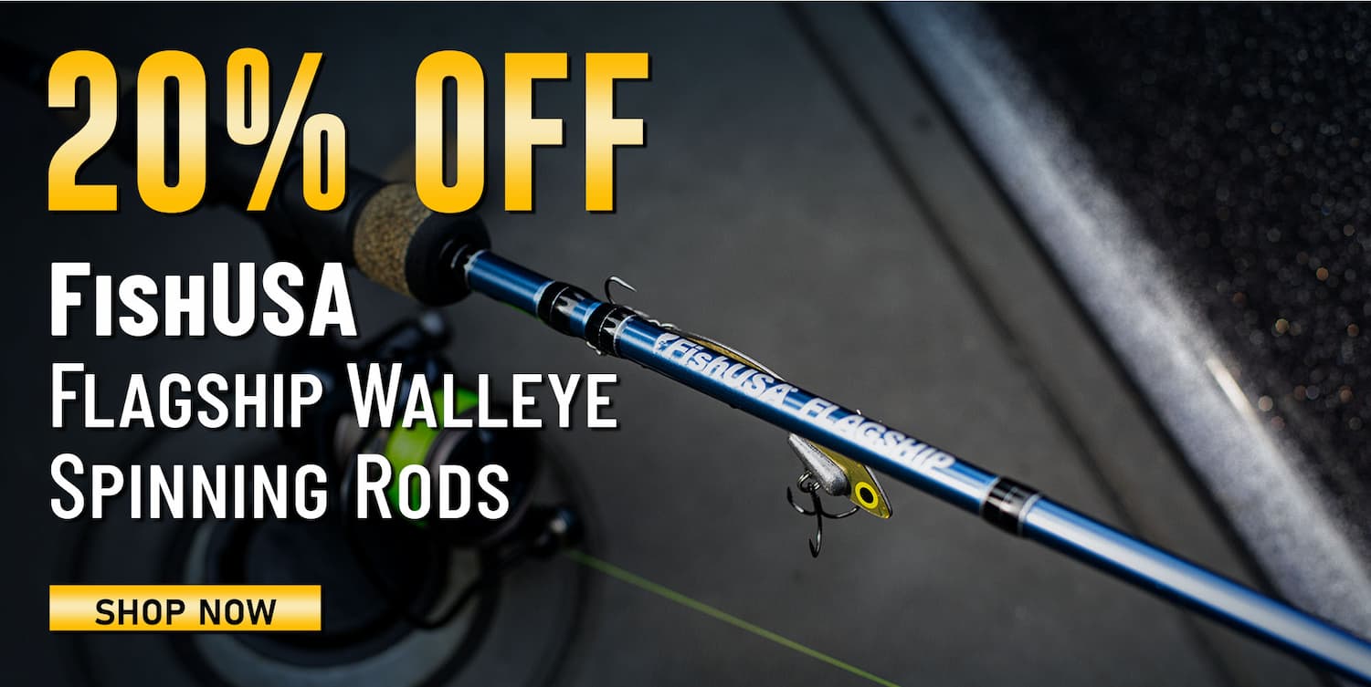 20% Off FishUSA Flagship Walleye Spinning Rods Shop Now