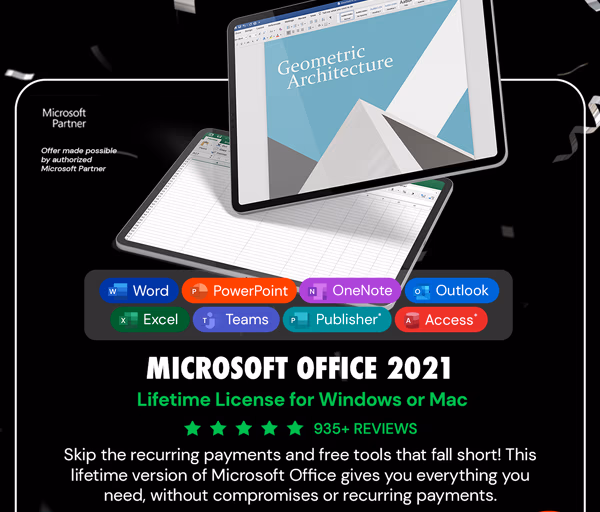 Microsoft Office 2021 for Windows or Mac: Lifetime License
