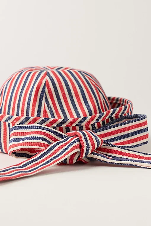 Striped Sailor Bucket Hat