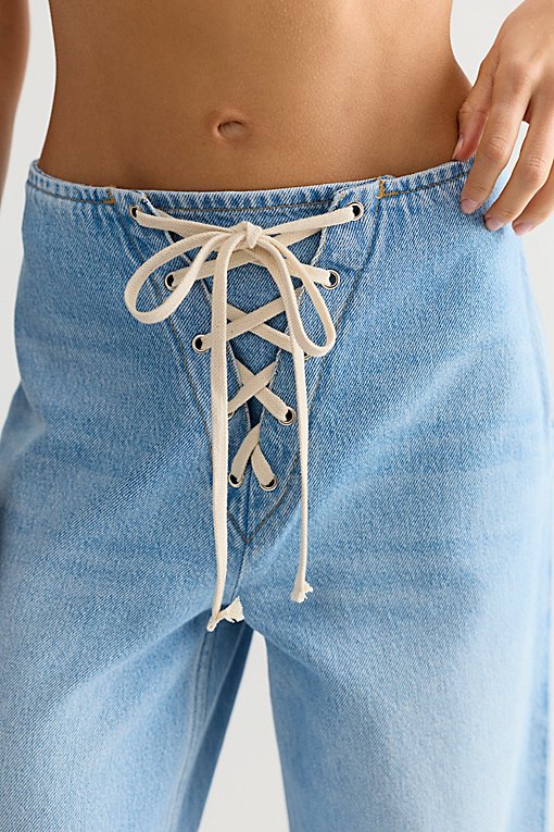 Snacks By Mother The Laced Up Smoothie Sneak Jeans